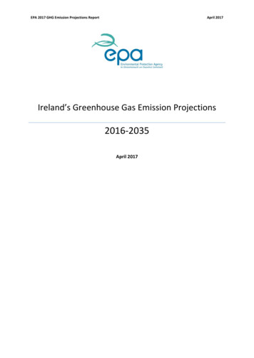 Ireland's Greenhouse Gases Emissions Projections - EPA