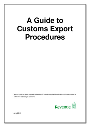 A Guide To Customs Export Procedures - PracticeNet