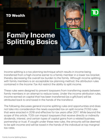 Family Income Splitting Basics