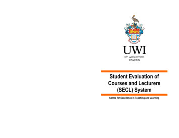 Student Evaluation Of Courses And Lecturers (SECL) System