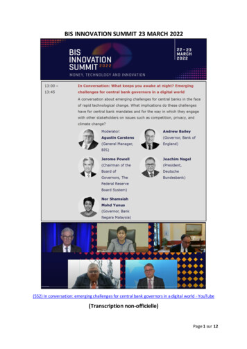 Bis Innovation Summit 23 March 2022 - France Payments Forum