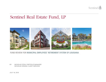 Sentinel Real Estate Fund, LP - Mersla 