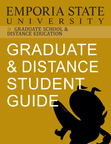 Graduate And Distance Guide - Emporia State University