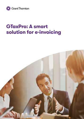 GTaxPro: A Smart Solution For E-invoicing - Grant Thornton Bharat