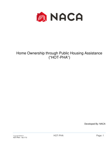 Home Ownership Through Public Housing Assistance (