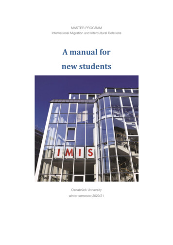 A Manual For New Students - Uni-osnabrueck.de