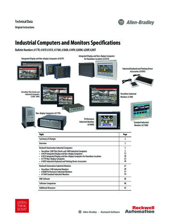 Industrial Computers And Monitors Specifications Technical Data