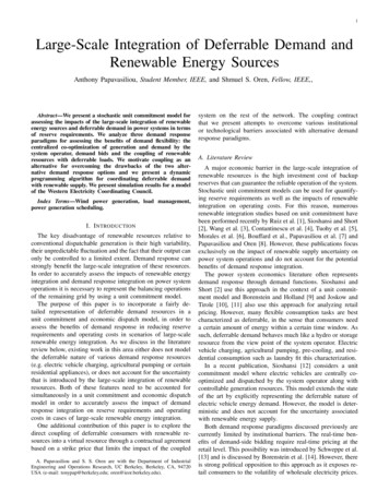 Large-Scale Integration Of Deferrable Demand And Renewable Energy Sources