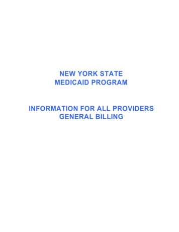 INFORMATION FOR ALL PROVIDERS - EMedNY