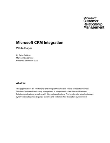 Microsoft CRM Integration - QIEM