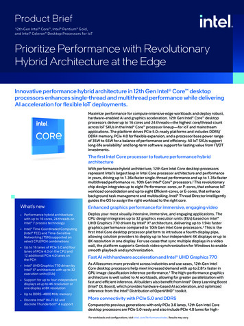 Prioritize Performance With Revolutionary Hybrid Architecture . - Intel