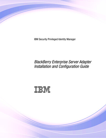 IBM Security Privileged Identity Manager: BlackBerry Enterprise Server .