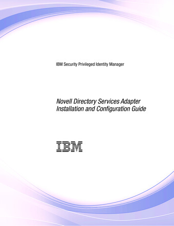 IBM Security Privileged Identity Manager: Novell Directory Services .
