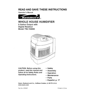 WHOLE HOUSE HUMIDIFIER - Sears Parts Direct