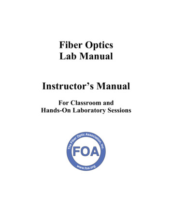 Fiber Optics Lab Manual Instructor's Manual