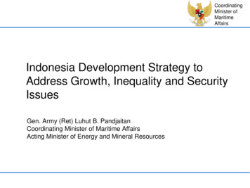 Indonesia Development Strategy To Address Growth, Inequality And .