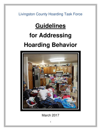 Guidelines For Addressing Hoarding Behavior