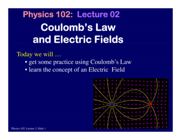 Coulomb's Law And Electric Fields - UIUC