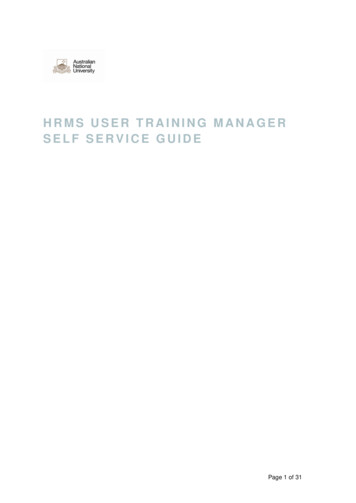 HRMS User Training - ANU