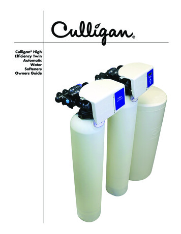 Culligan High Efficiency Twin Automatic Water Softeners Owners Guide