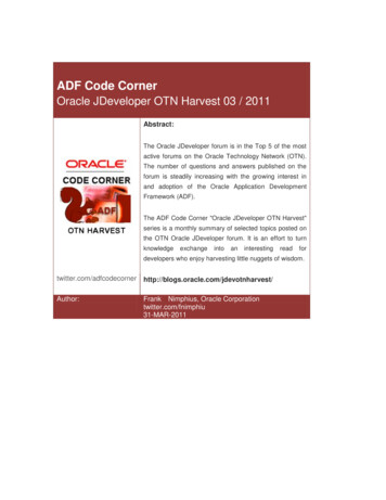 ADF Code Corner - Oracle