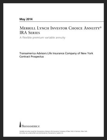 Merrill Lynch Investor Choice Annuity IRA Series