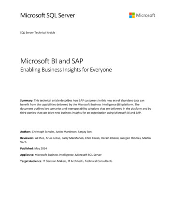 Microsoft I And SAP