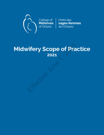 Midwifery Scope Of Practice Effective June 1, 2021