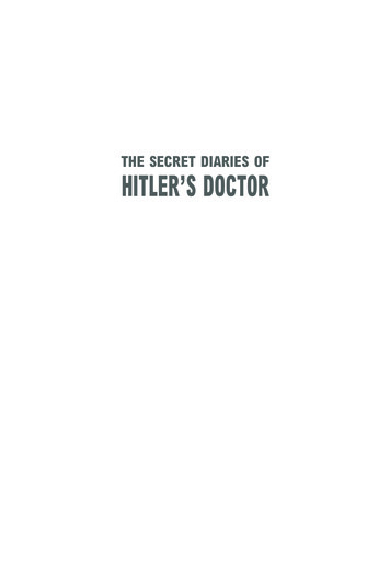 THE SECRET DIARIES OF HITLER'S DOCTOR - David Irving
