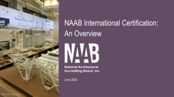 NAAB International Certification: An Overview