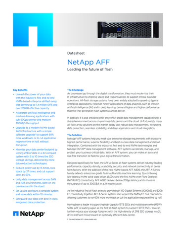 NetApp Datasheet - NetApp All Flash FAS - Data Storage
