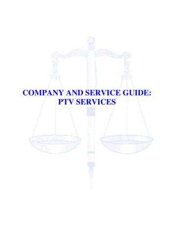 Company And Service Guide: Ptv Services