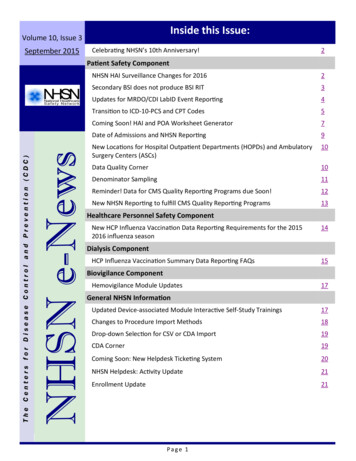 NHSN Newsletter Volume 10, Issue 3