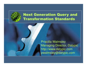 Next Generation Query And Transformation - Datypic