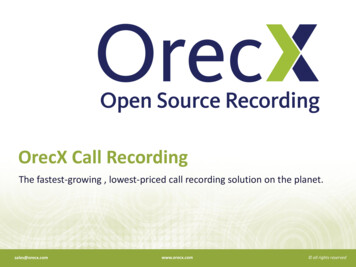 OrecX Call Recording