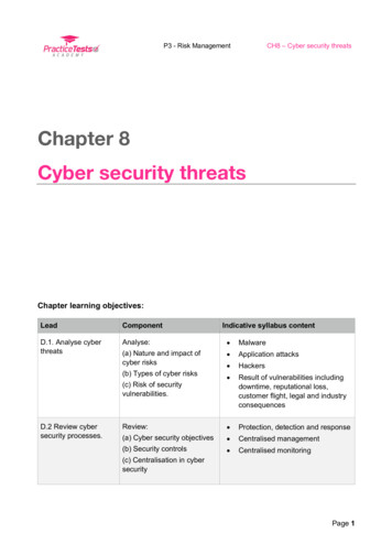 P3 CH8 Cyber Security Threats - Practicetestsacademy 