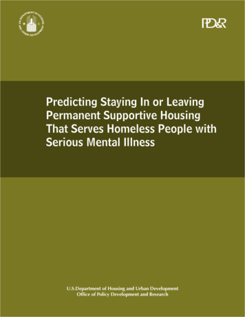 Permanent Supportive Housing Study - HUD User