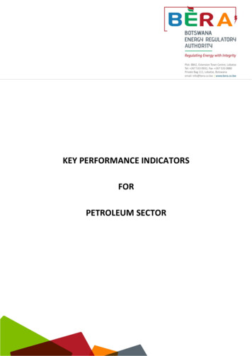 Key Performance Indicators For Petroleum Sector