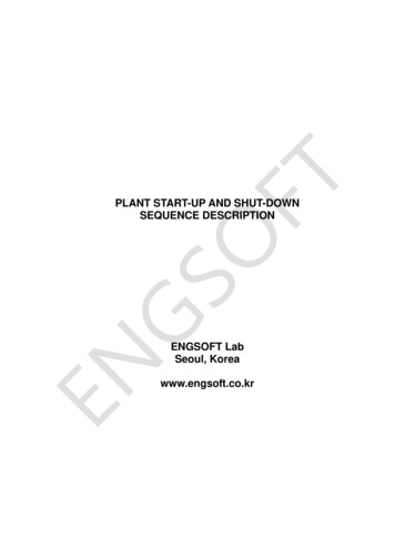 PLANT START-UP AND SHUT-DOWN SEQUENCE DESCRIPTION - Engsoft
