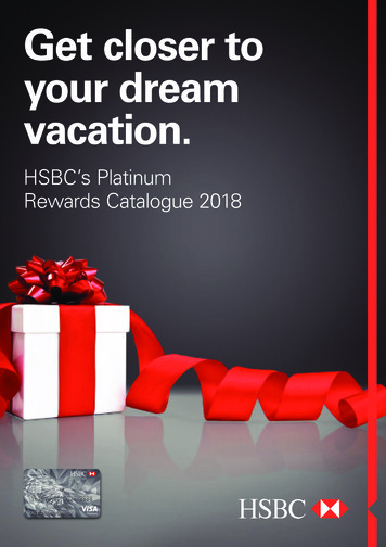 HSBC's Platinum Rewards Catalogue 2018