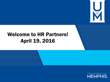 Welcome To HR Partners! April 19, 2016