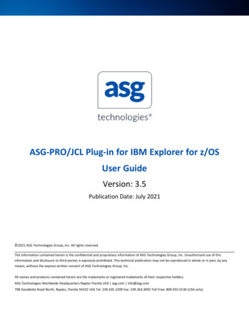 ASG-PRO/JCL Plug-in For IBM Explorer For Z/OS