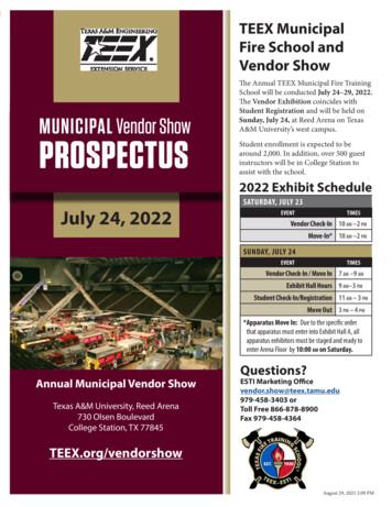 TEEX Municipal Vendor Show Prospectus