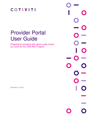 Provider Portal User Guide - Cotiviti