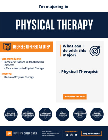 Physical Therapist Doctoral - UTEP