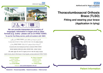 Thoracolumbosacral Orthosis Brace (TLSO)