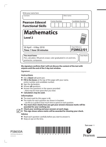 Pearson Edexcel Functional Skills Mathematics