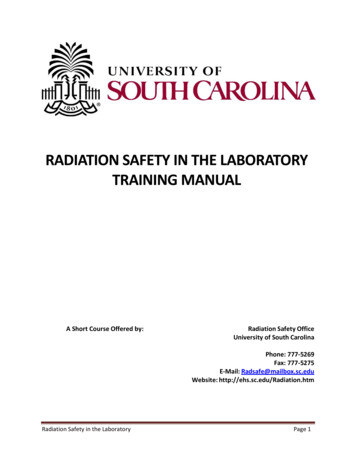 Radiation Safety In The Laboratory Training Manual