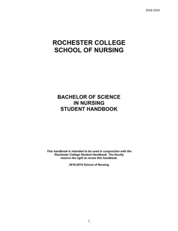 ROCHESTER COLLEGE SCHOOL OF NURSING - Rochester University