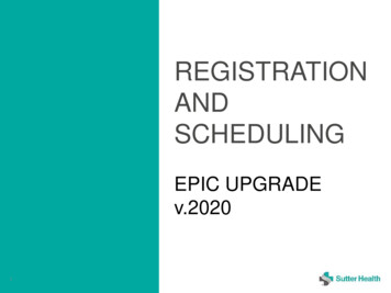 REGISTRATION AND SCHEDULING - Sutter Community Connect